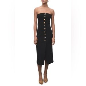 NWT MANGO Strapless Midi Dress